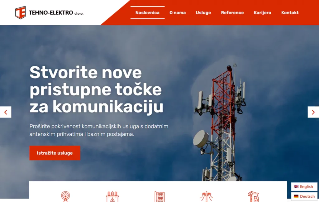 Izrada web-stranica za najvecu tvrtku u Đakovu - Tehnoelektro