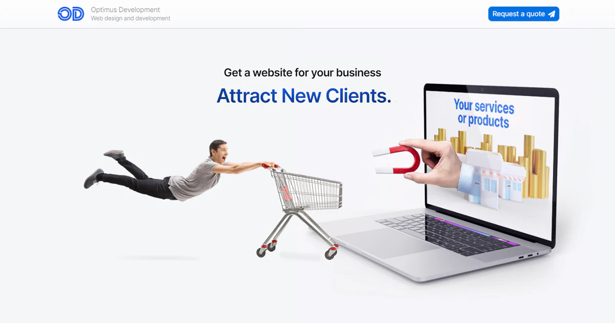 Website attracting new clients and increasing revenue - Web design and development - Optimus Development