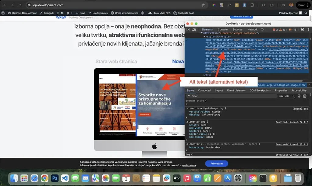 Alt tekst slike - Izrada web stranica