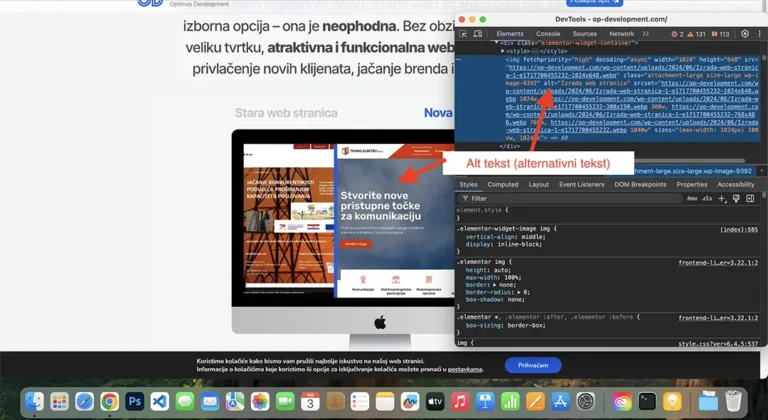 Alt tekst slike - Izrada web stranica